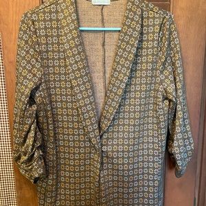 Altitude Ridge Blazer, size large, brown with flowers